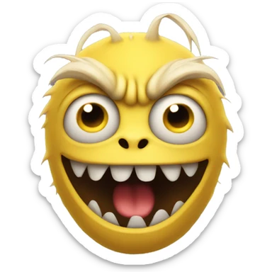 yellow creature mad sticker
