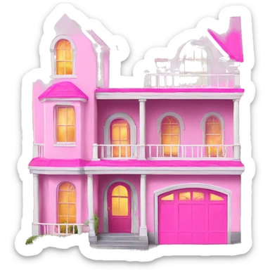 Pink Barbie dream house  sticker