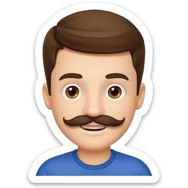 mustache Young boy,Big mustache.
negative: Dont use same face style. sticker