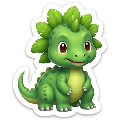 cute fluffy dinosaur sticker