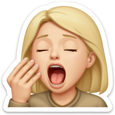 People Yawning without Hand sticker