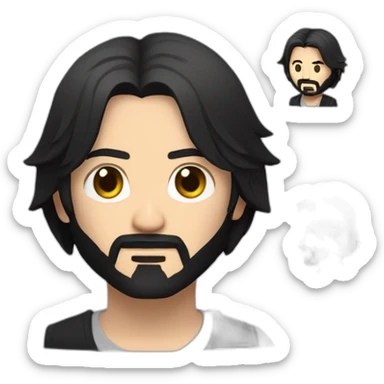 John Wick is cute with love emoji sticker