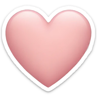 Blush pink heart sticker