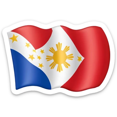 reversed philippine flag sticker
