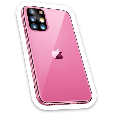 Create me a pink iPhone 17 pro image with the screen in a straight position. png sticker
