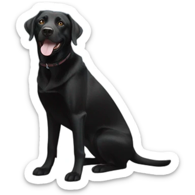 happy-BavarianMountainHound-mixed-Allblack-skinny-Labrador sticker