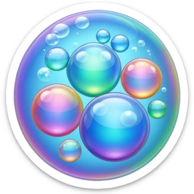 bubbles flowing sticker