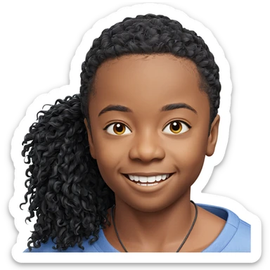 smiling dark-skinned male portrait sticker