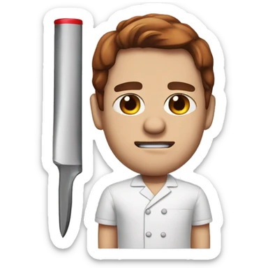 Dexter Morgarn with test blood sticker