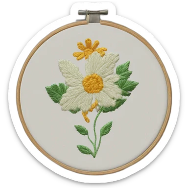 Embroidery sticker