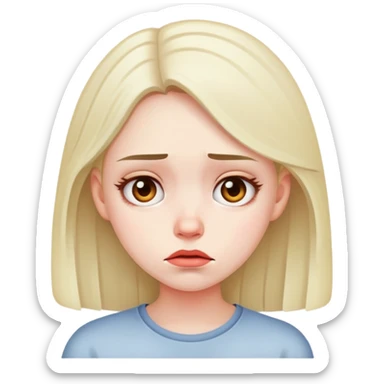 Disappointed girl sticker