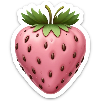 Strawberry in pale pink chocolate sticker