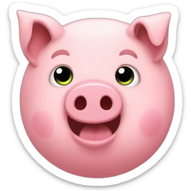 pig and creeper sticker