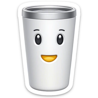 White stanley tumbler sticker