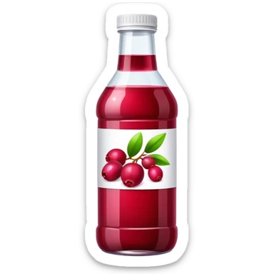 Bottle cranberry juice sticker