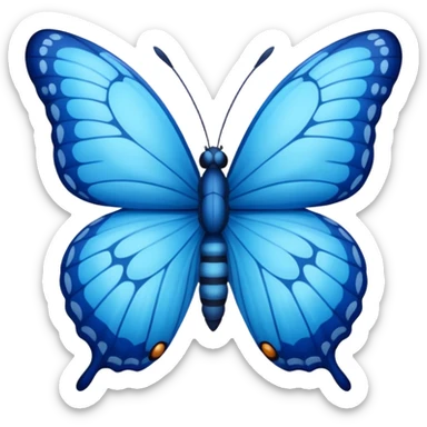 blue butterfly larva sticker