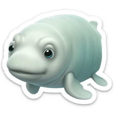 Tardigrade beluga whale sticker