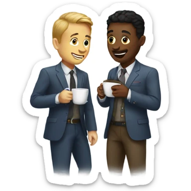 gay couple drinking coffe sticker