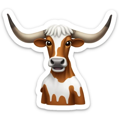 Crying Texas longhorn sticker