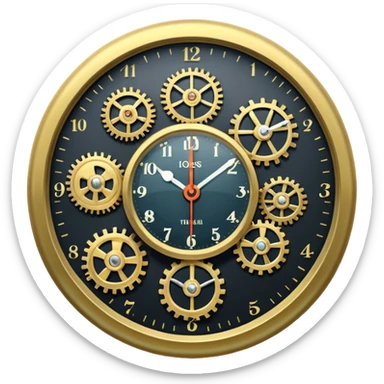 mechanic clock sticker