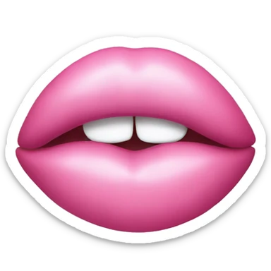 Pink kiss mark sticker