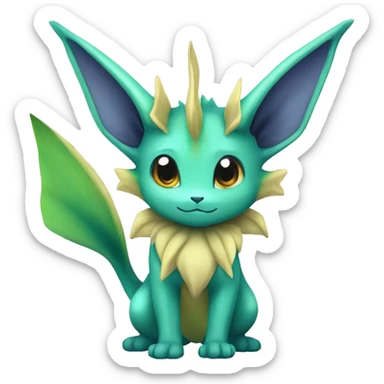 Vaporeon-Leafeon full body sticker