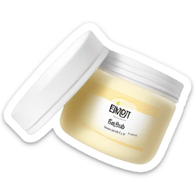 body scrub pot with label sticker