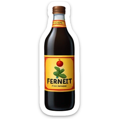Bottle of fernet sticker