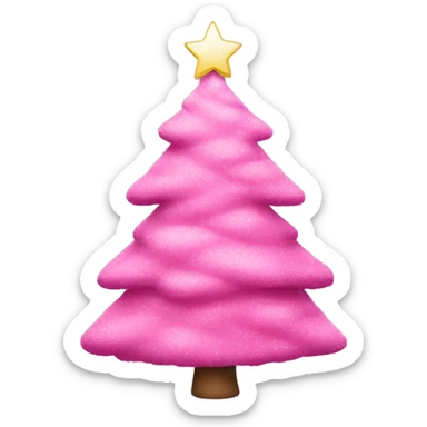 Pink christmas tree sticker
