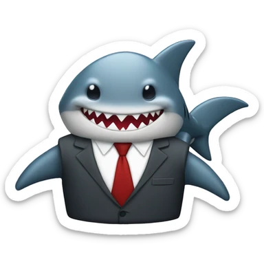 shark with business suit sticker