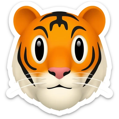 orange tiger sticker