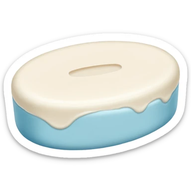 oval white soap sticker