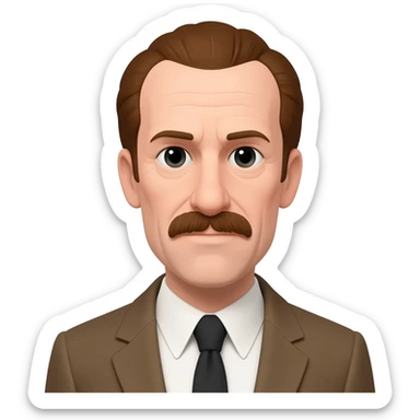 Colonel mustard from the game of Clue sticker