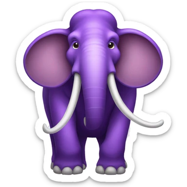 a purple mammoth sticker
