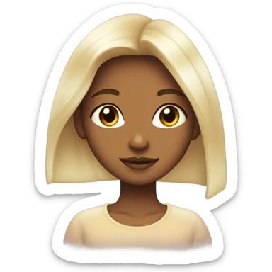 tan girl, aura, iridescent, mystical, shiny, holographic  sticker