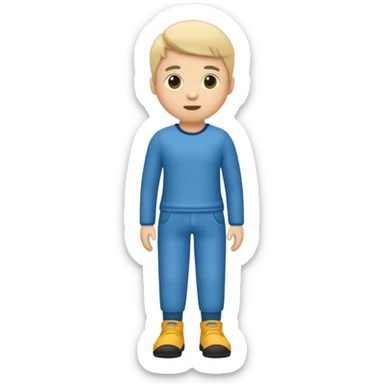 A little guy with no limbs but legs with pants sticker