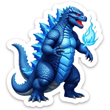 Godzilla with blue atomic breath sticker