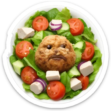 greek chicken meatball salad sticker