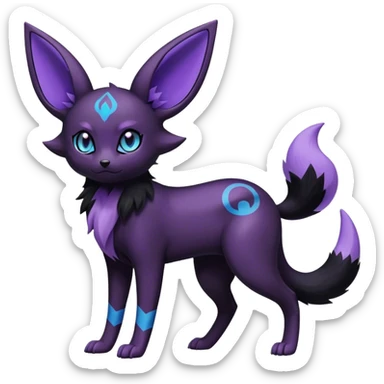 Noibat-Umbreon-Espeon-hybrid, full body sticker