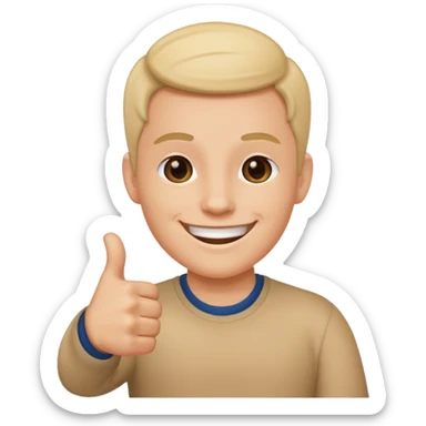 eine Person mit einem Daumen nach oben zu sehen ist. sticker