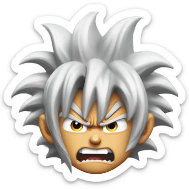 A angry goku sticker