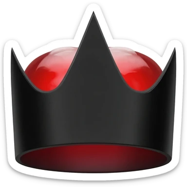 generate a black blood crown sticker
