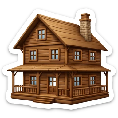biggest wood house sticker