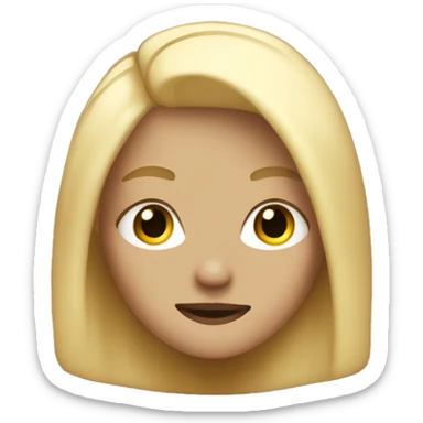 Cute rock girl with blond hair  sticker