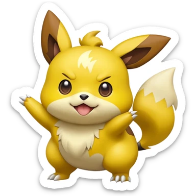 Yamper-Boltund-Pokémon sticker
