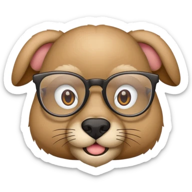 animal wtih glasses sticker