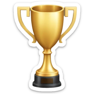 “Golden trophy cup with ‘Trendimizbir’ written on it in bold letters. sticker