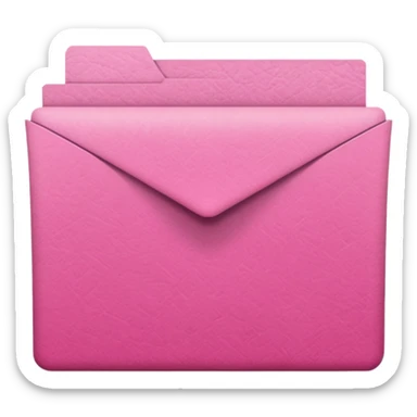 mac os mixed papers skeuomorphic pink sticker