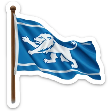 Detroit Lions flag sticker
