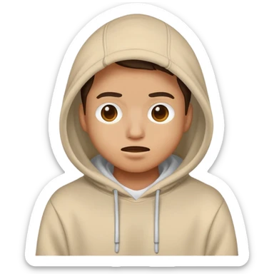 Meme face with a hoodie sticker